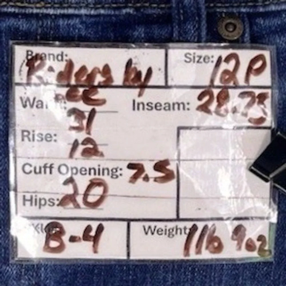 Riders by Lee Jeans Womens‎ 12P Blue Straight High Rise Stretch Casual 31x29
